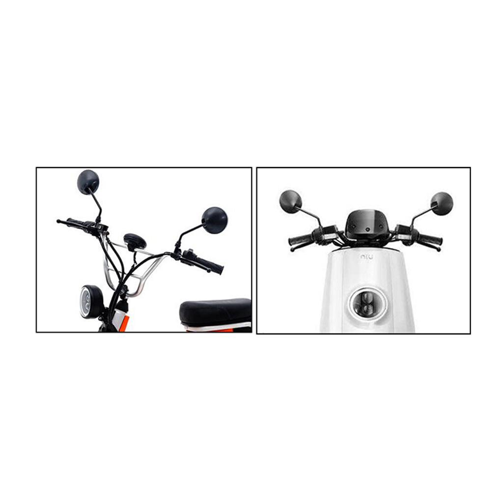 Mirror Handlebar Convex - Universal Motorcycle Rearview Back Round View