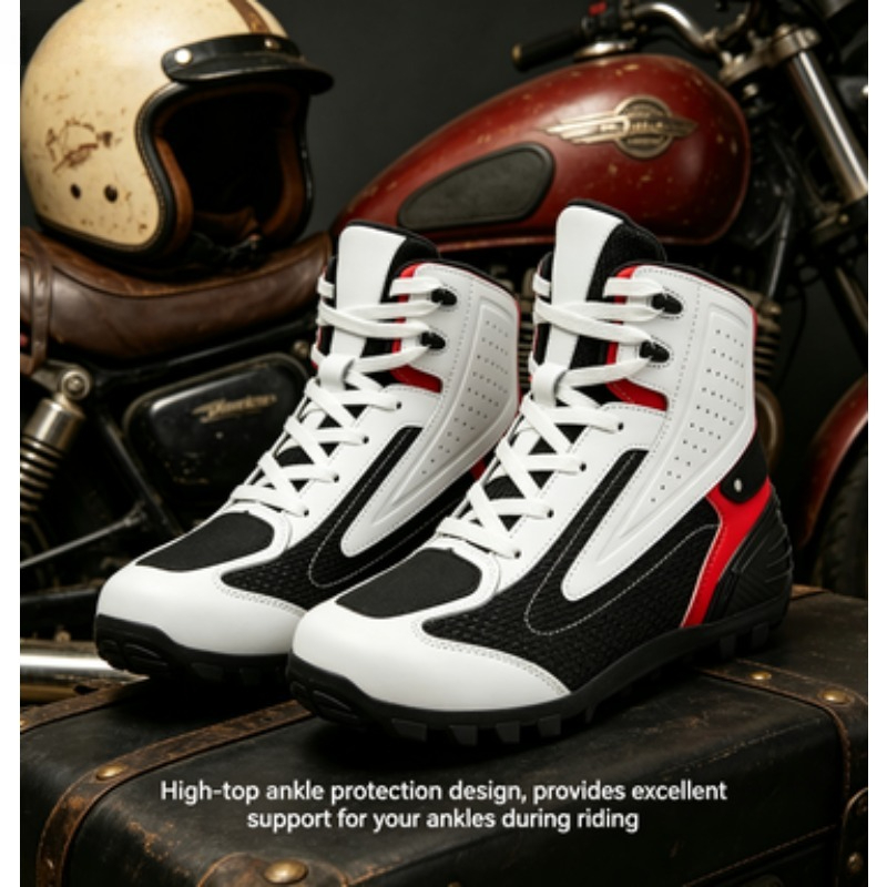 Cycling Shoes For Commute - Motorcycle Waterproof Commuting Boots Off-road Rally