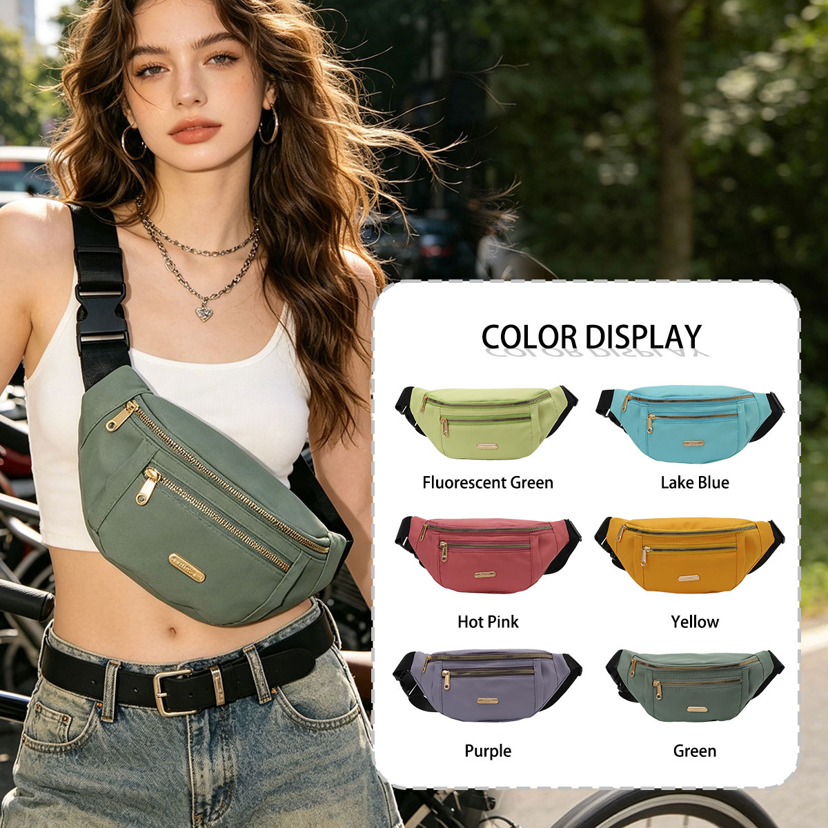 Cycling For Commute - Fashion Casual Solid Color Women's Chest