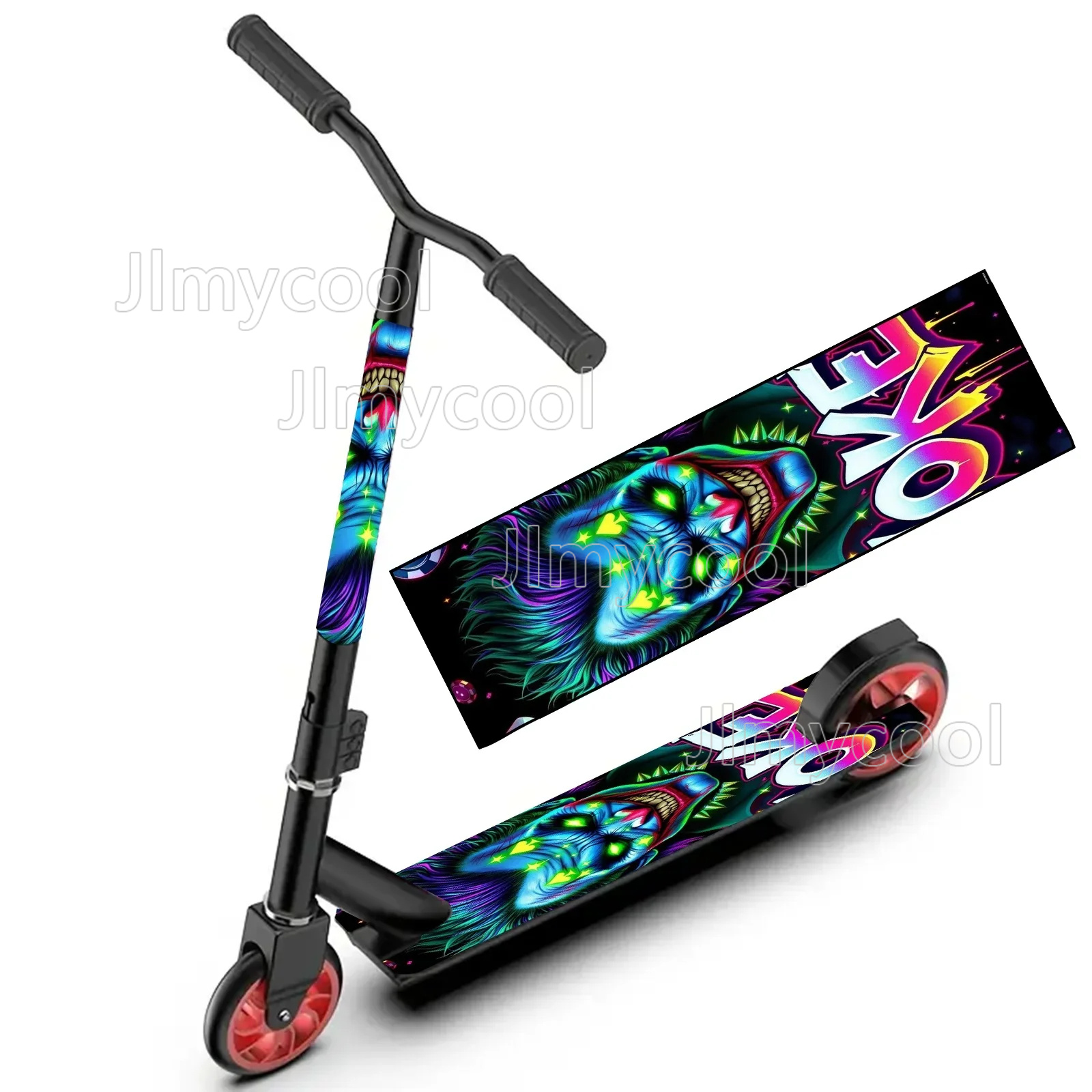 Commuter Biking - Anime Colourful Skateboard Sticker - Cool