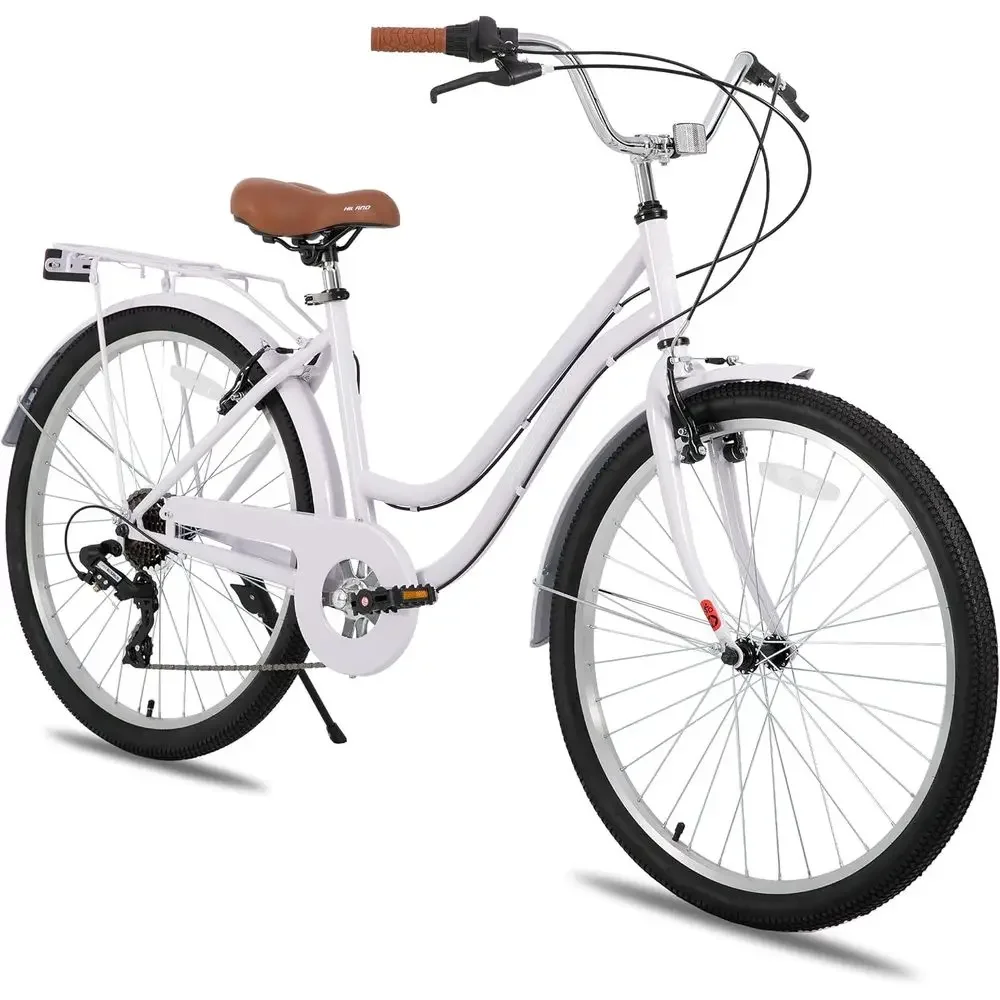 Cycling Commute Speed - 26 7-Speed Step-Through Cruiser Bike with