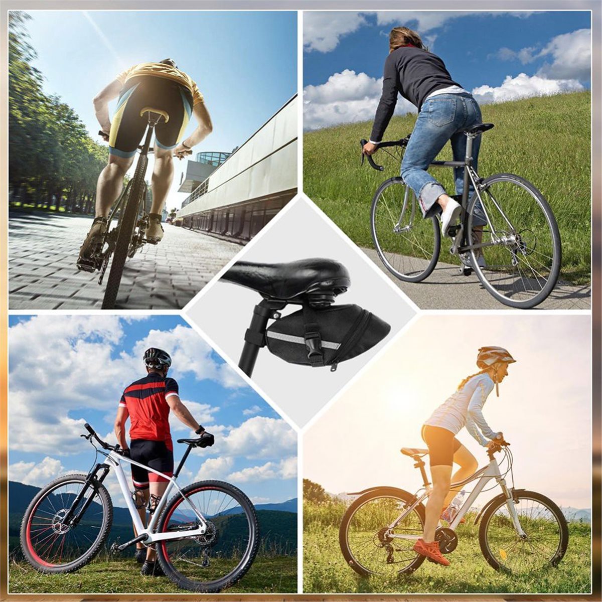 B72ABG 2 Pack Bike Seat Bag, B - Saddle Bag Under Seat 评论和价格