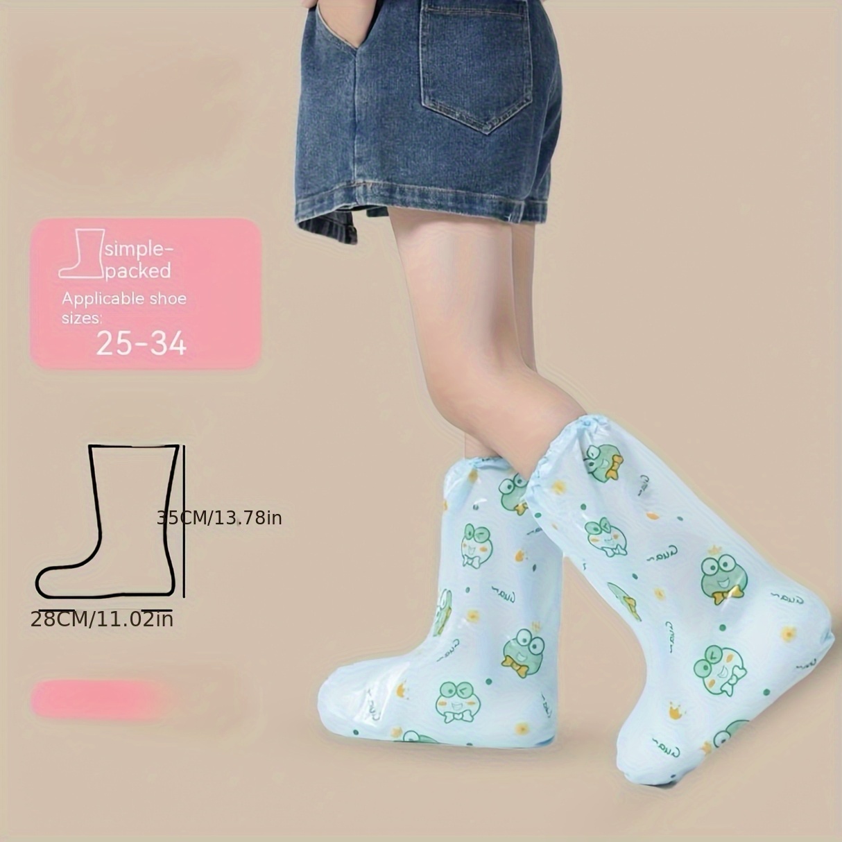10pc Frog Cartoon Shoe Covers  - Cycling Shoes For Commute 评论和价格