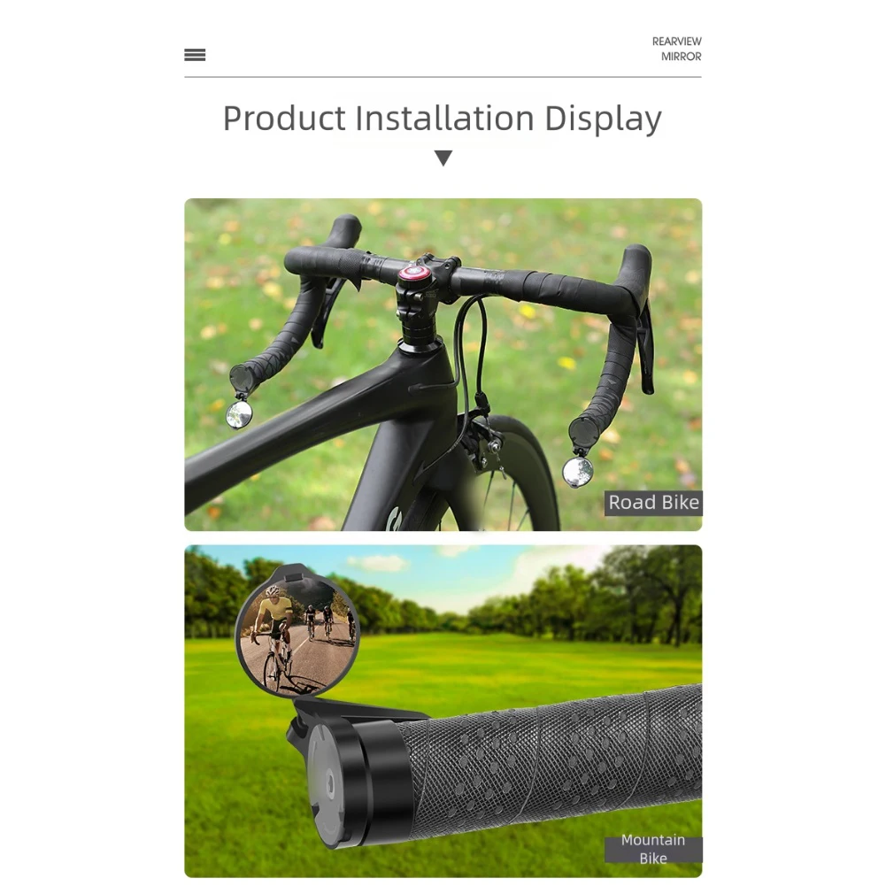 Bicycle Handlebar End Rearview - Mirror Handlebar Convex 评论和价格
