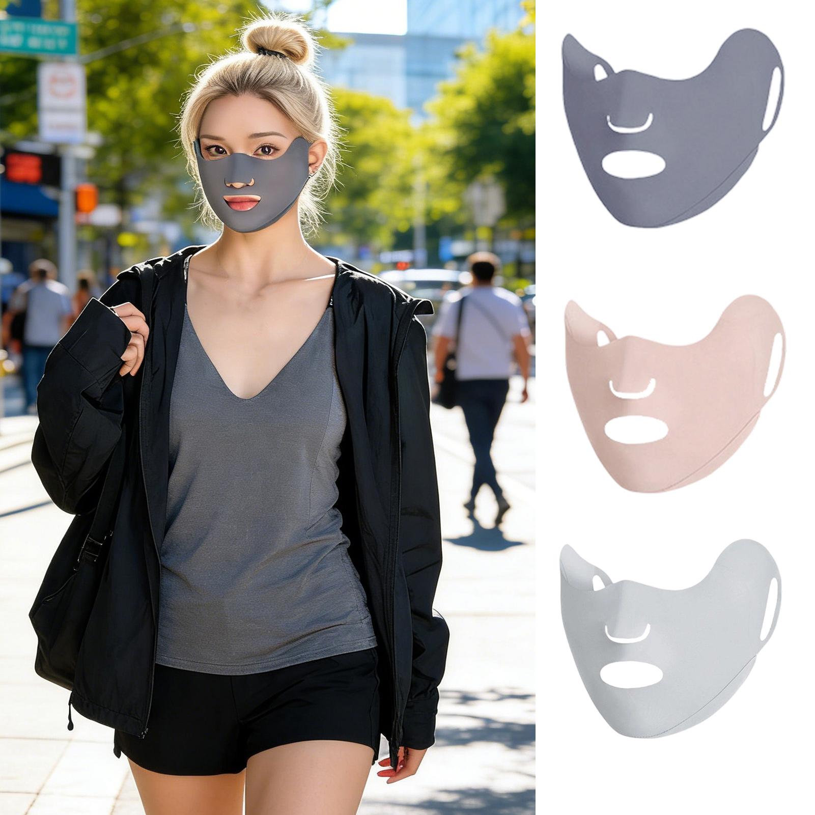 1pc Sun Protection Face Cover  - Cycling Loop 评论和价格