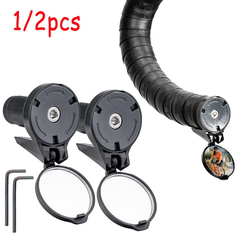1/2pcs Bicycle Rearview Mirror - Mirror Handlebar Convex 评论和价格
