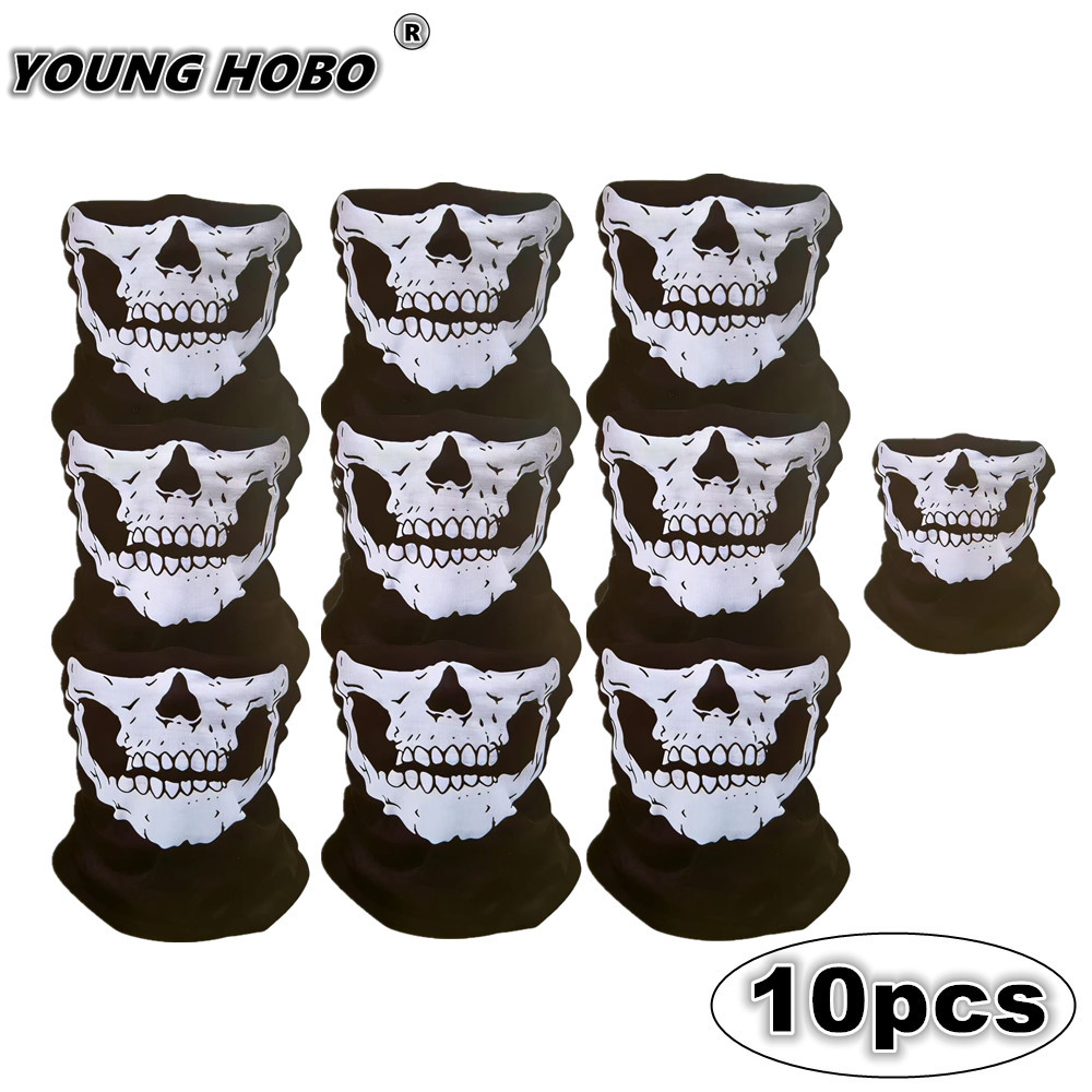 10pcs Skull Seamless Windproof - Cycling Loop 评论和价格