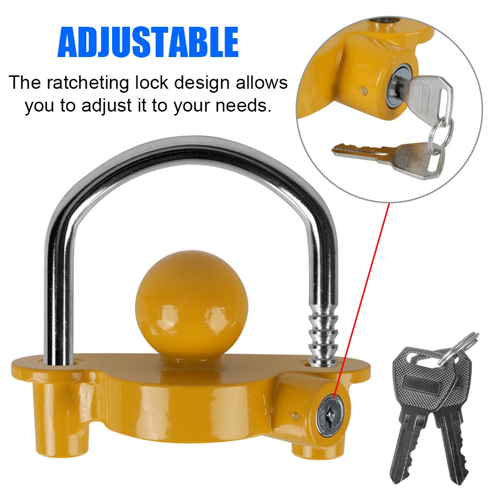 Tow Ball Security Anti-Theft T - U Lock Heavy Duty 评论和价格