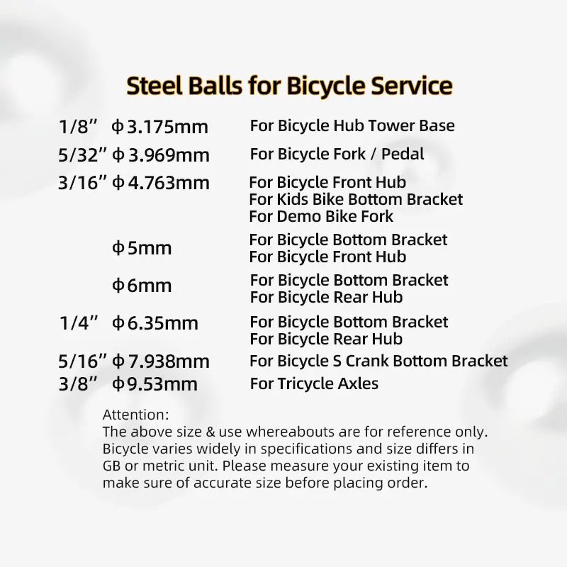 144/20pcs Bicycle Steel Balls  - Cycling Loop 评论和价格