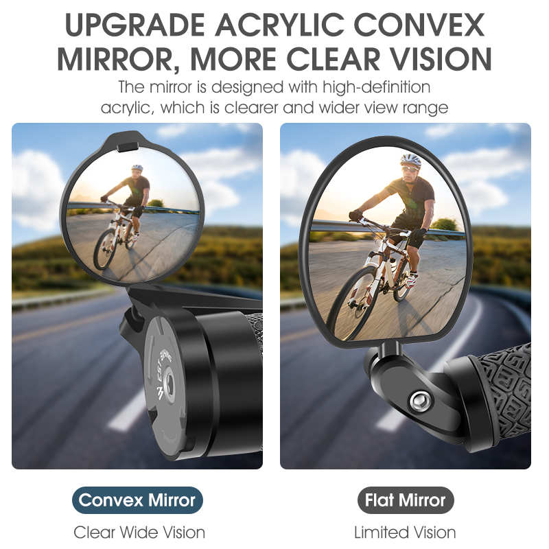 WEST BIKING Bicycle Rearview M - Mirror Handlebar Convex 评论和价格