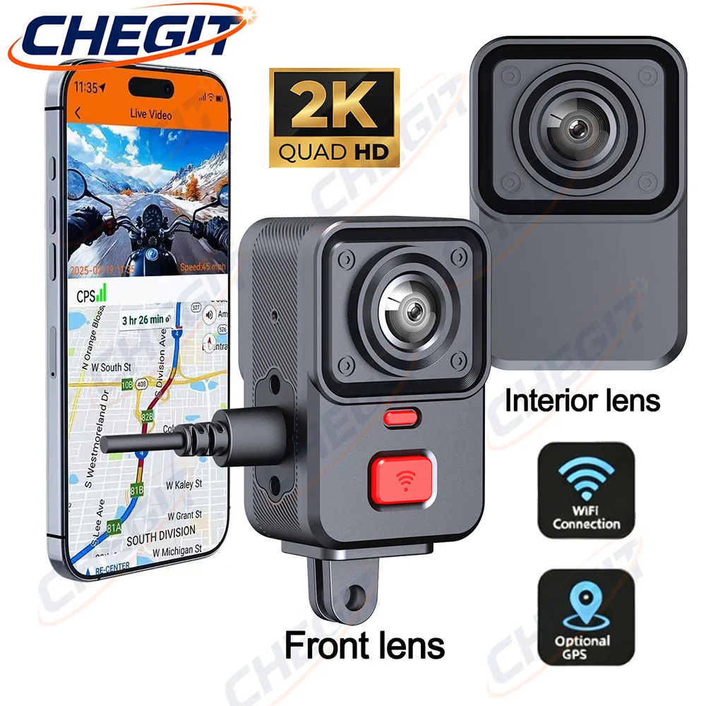 2 Camera Motorcycle DVR 2K HD  - Cycling Loop 评论和价格