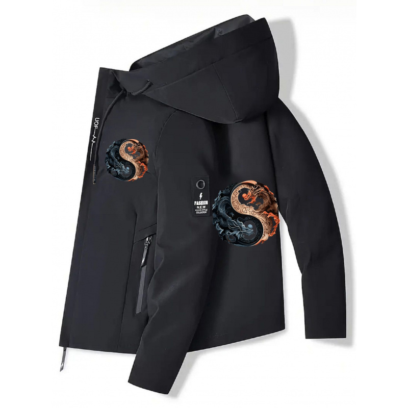 Men's Hooded Jacket - Zippered - Cycling Commute Jacket 评论和价格