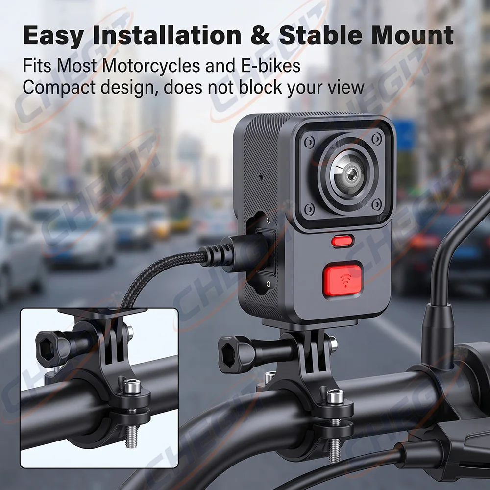 2 Camera Motorcycle DVR 2K HD  - Cycling Loop 评论和价格