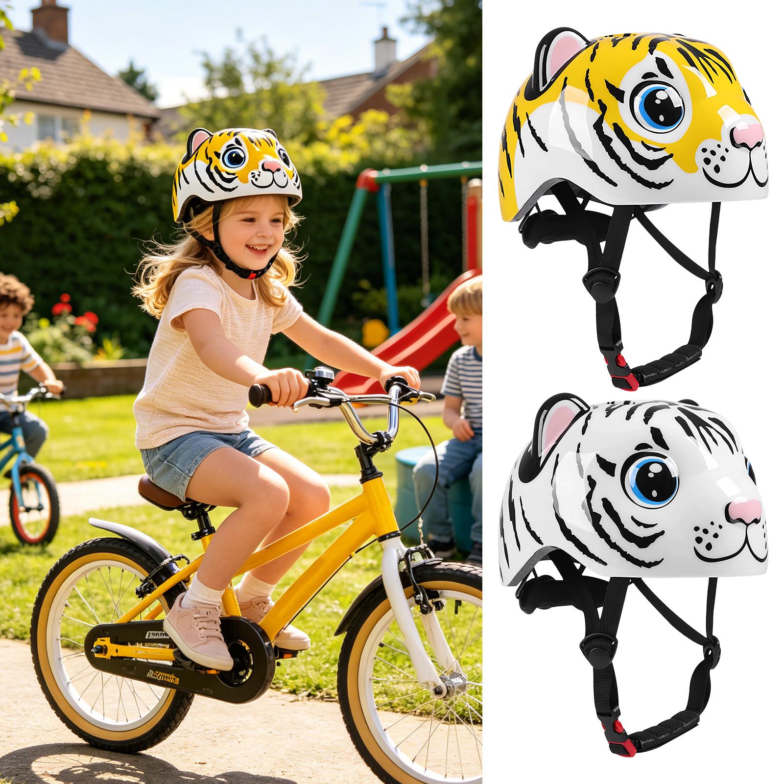 Kids Helmet Tiger Pattern Adju - Commute Cycling Helmet 评论和价格