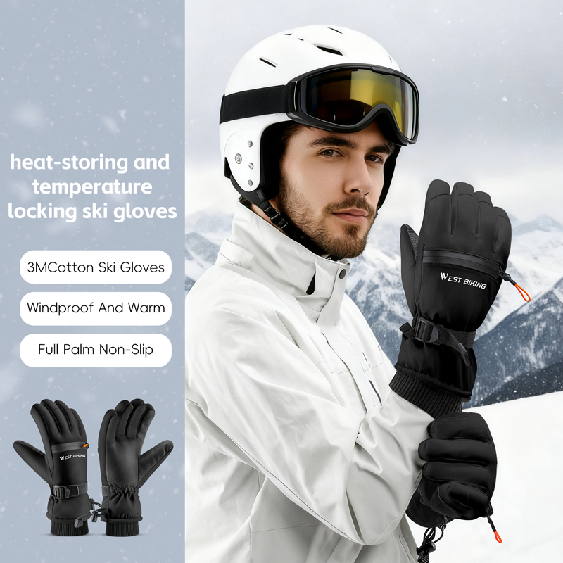 WEST BIKING 3M Cotton Ski Glov - Winter Cycling Commute Gear 评论和价格